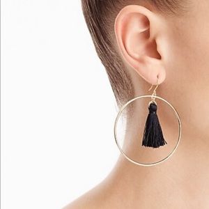 J. Crew fringe hoop earring NWT